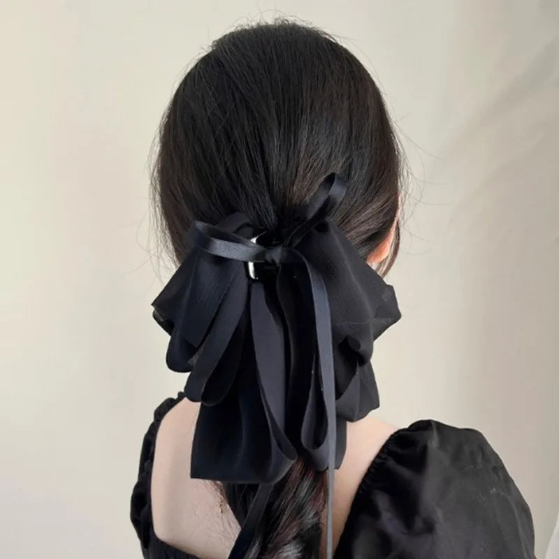 Gentle Temperament Bow Tie Grab Clip Headwear Simple Hair Daily Style