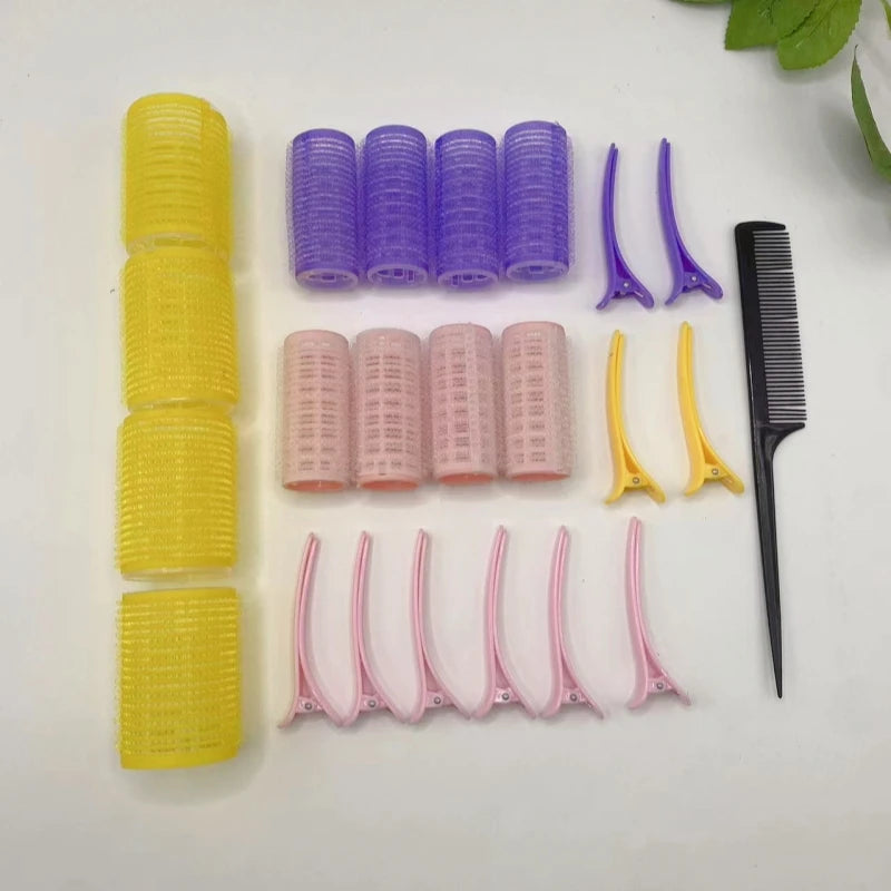 23 Piece Set Of Non Heat Curling Hair Tubes Fluffy Hair Roots No Harm To Hair Daily Style