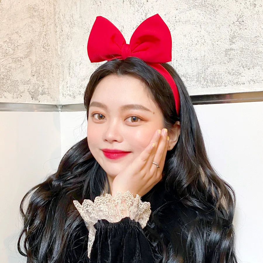 Red Bow Hairband Sweet INS Korean Style Headband Female Hair Accessories Cute Headband