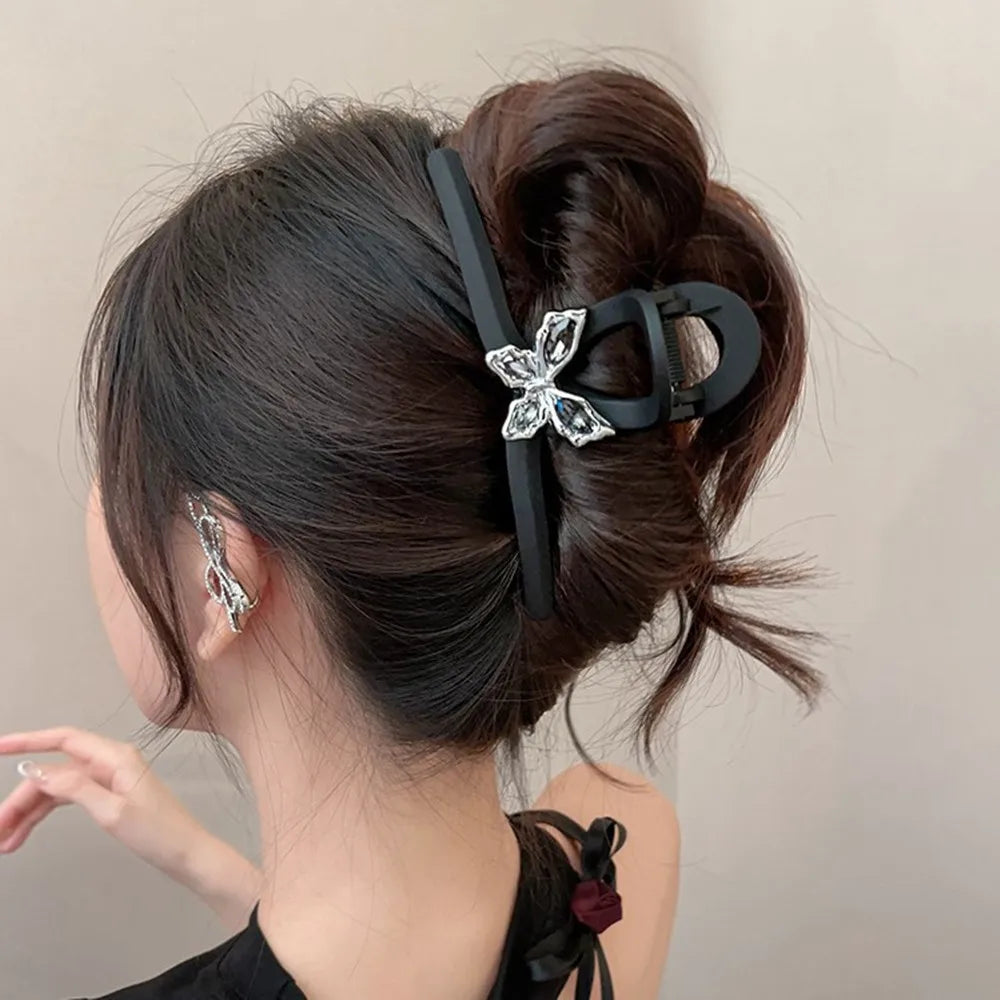 13cm New Butterfly Hairpin Shark Clip Back Hair Accessory Elegant Style