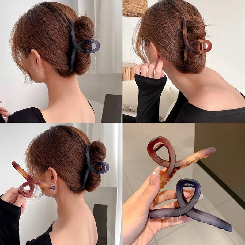 Korean Style Frosted Hair Clip, Elegant Hair Clip, Women's Shark Hair Clip