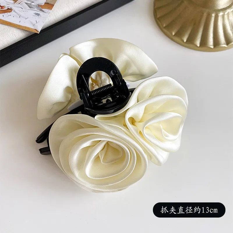 Korean Style Large Rose Hairpin Fashionable Ladies Hair Accessories Headwear Stylish Hair Clip for Women