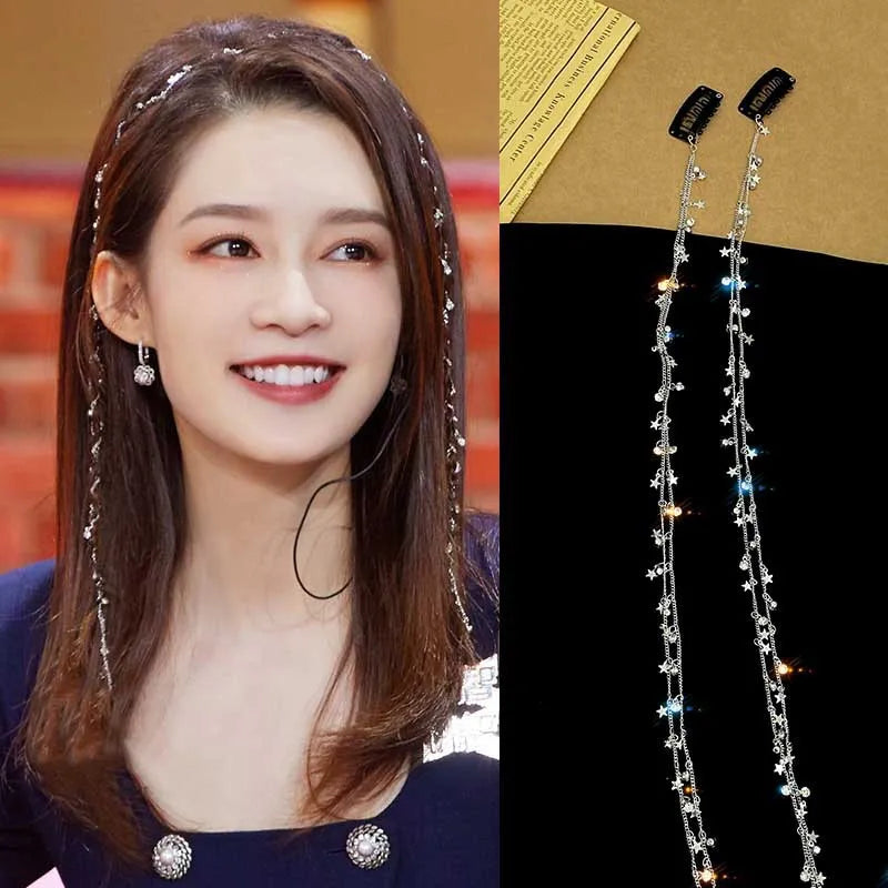 Elegant Hairpin for Women Long Hair Side ChainPonytailDecoration
