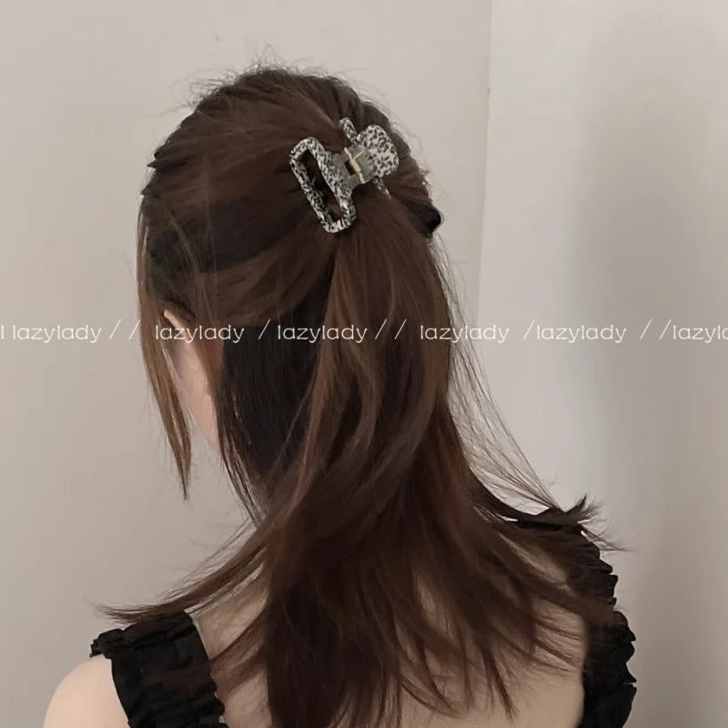 Chic Acetate Square Hair Pin Small Shark Clip Ins Trendy Hair Accessory