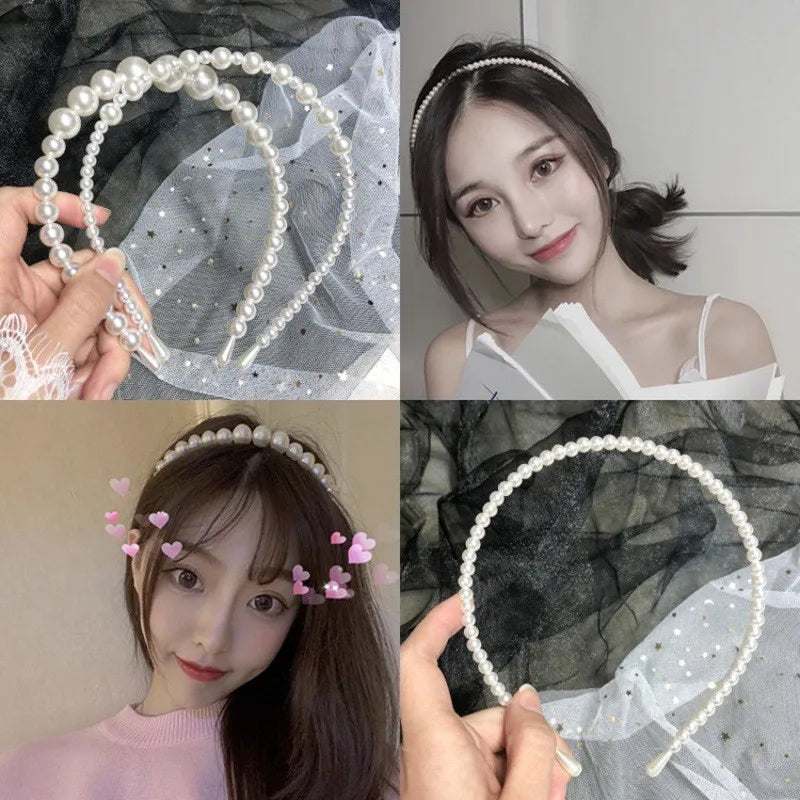 Exquisite Korean retro handmade beaded girl headband with fashionable temperament headband and headband